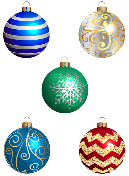This png image - Christmas Balls Set Transparent PNG Image, is available for free download