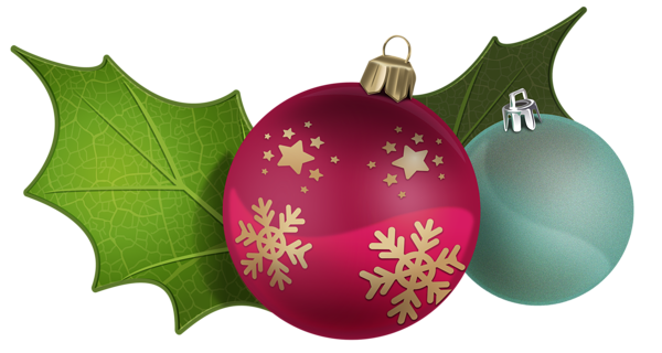 This png image - Christmas Balls with Mistletoe PNG Clipart Image, is available for free download