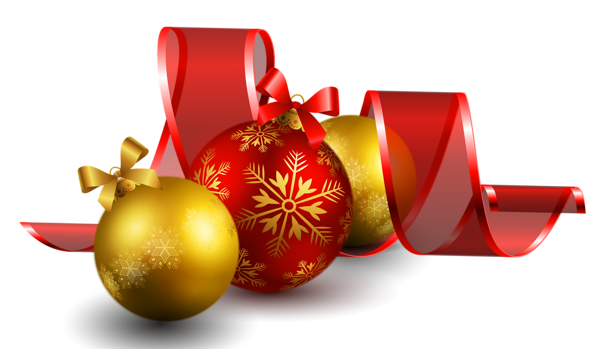 This png image - Christmas Balls with Red Bow Decor PNG Picture, is available for free download