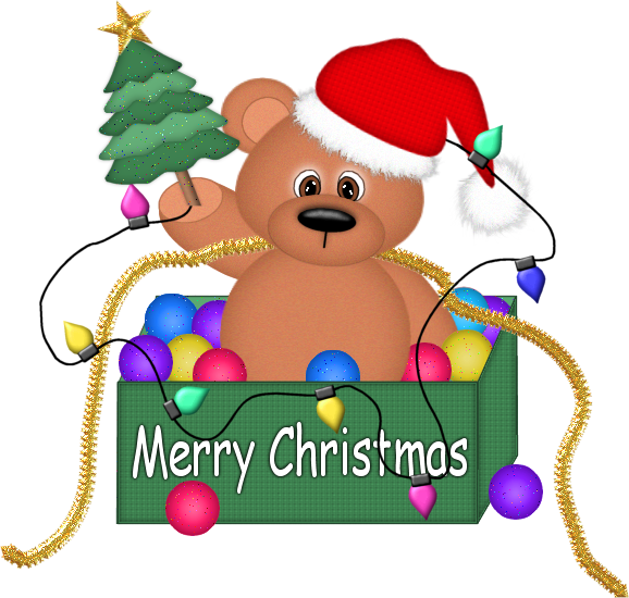 christmas teddy bear clip art free - photo #10