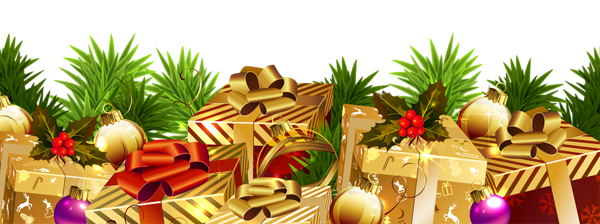 This png image - Christmas Decoration with Gifts PNG Clip-Art Image, is available for free download