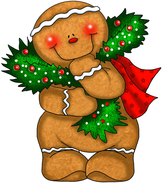 free christmas gingerbread man clipart - photo #49