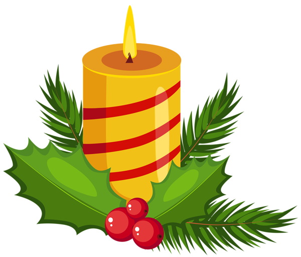 This png image - Christmas Holly Candle Transparent PNG Clip Art Image, is available for free download