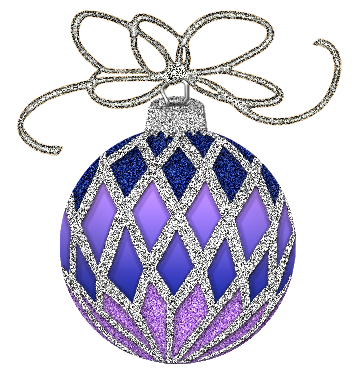 This png image - Christmas Purple and Silver Ornament Clipart, is available for free download