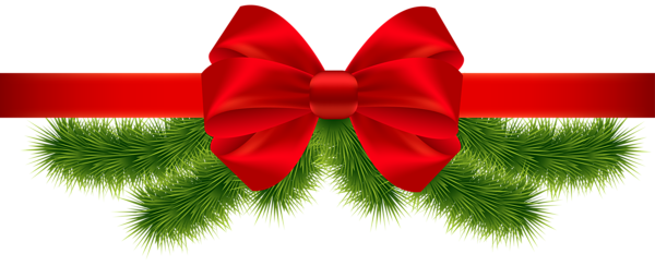 Christmas Red Ribbon PNG Clipart Image