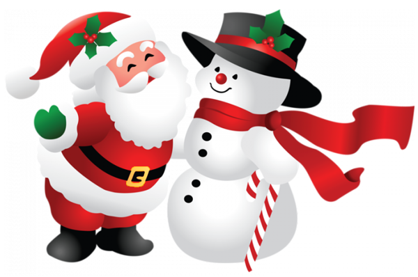 This png image - Christmas Santa and Snowman PNG Clipart, is available for free download