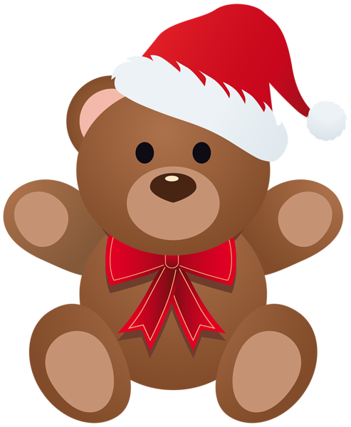 christmas teddy png clipart image