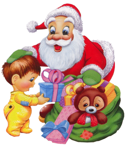 This png image - Cute Santa and Kid PNG Clipart, is available for free download