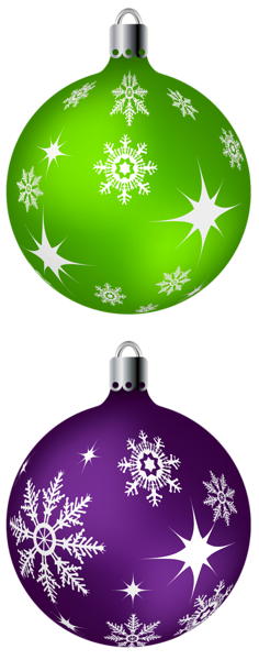 This png image - Green and Purple Christmas Balls PNG Clipart Picture, is available for free download