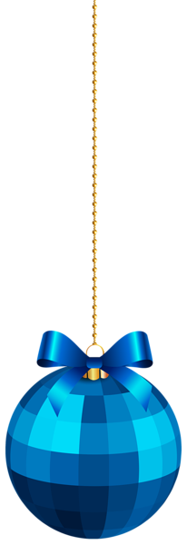 This png image - Hanging Blue Christmas Ball with Bow PNG Clipart Image, is available for free download