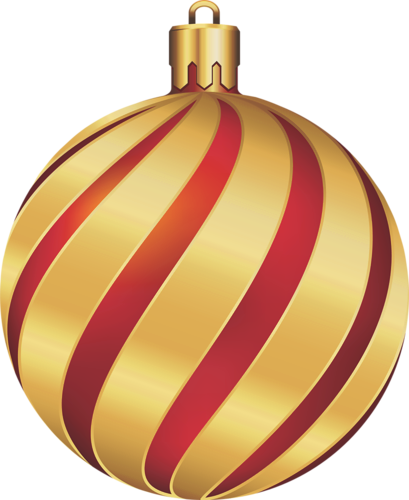 This png image - Large Transparent Christmas Gold and Red Ornament, is available for free download