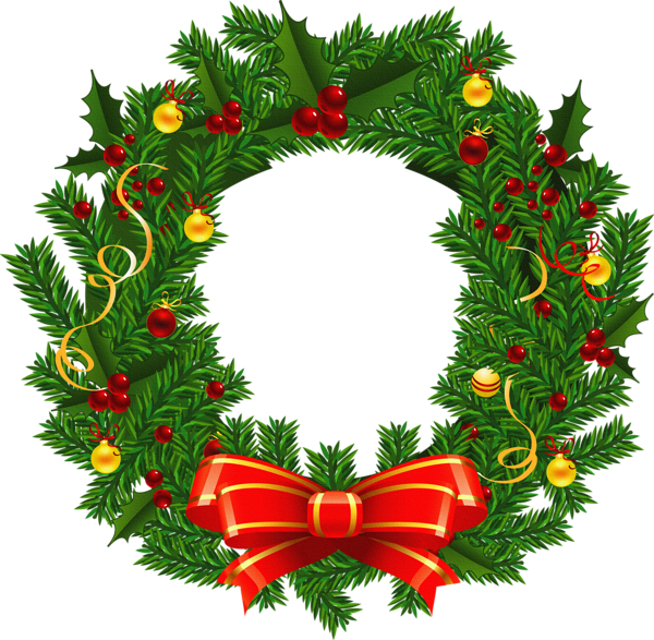 This png image - Large Transparent Christmas Wreath PNG Picture, is available for free download