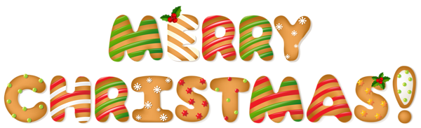 This png image - Merry Christmas Gingerbread Style PNG Clip Art Image, is available for free download