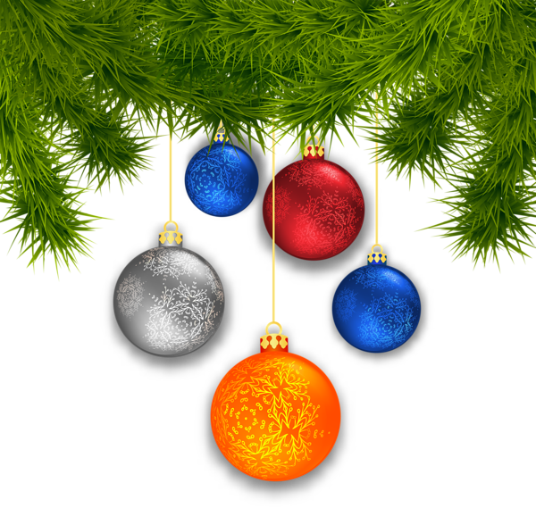 This png image - Pine Branches with Christmas Balls PNG Clipart Image, is available for free download