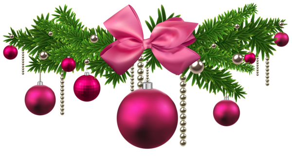 This png image - Pink Christmas Balls Decoration PNG Clipart, is available for free download