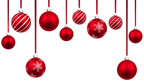 This png image - Red Christmas Hanging Balls Decor PNG Clipart Image, is available for free download
