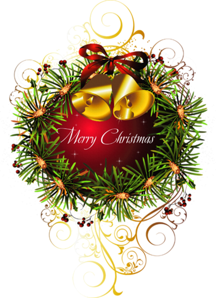 This png image - Red Merry Christmas Transparent Christmas Ball with Bells Clipart Picture, is available for free download