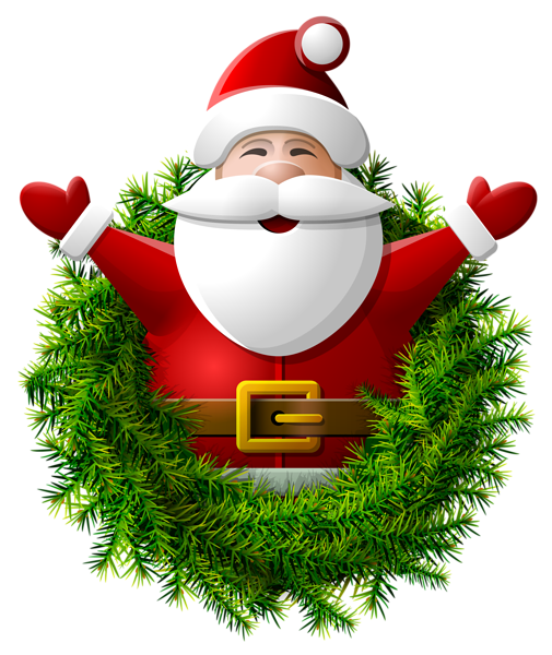 صور سانتا كلوز - صفحة 7 Santa_Claus_Wreath_PNG_Clipart_Image