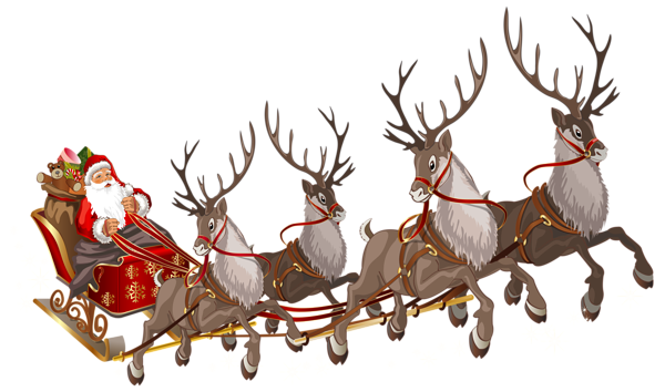 This png image - Santa Claus with Sleigh PNG Clipart Image, is available for free download