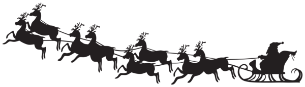 This png image - Santa Sleigh Silhouette Clip Art Image, is available for free download