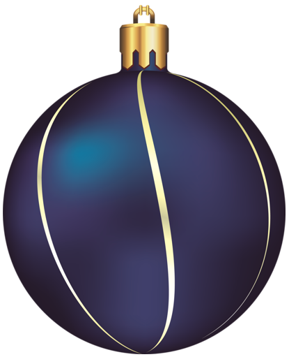 This png image - Transparent Blue and Gold Christmas Ball Ornament Clipart, is available for free download