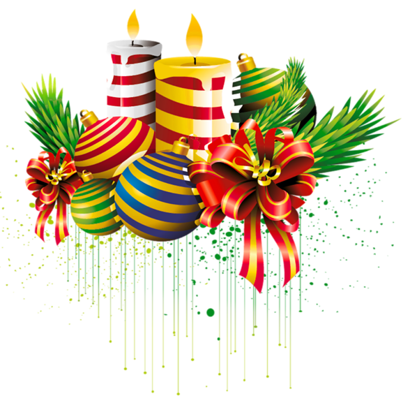 This png image - Transparent Christmas Ball and Candles Clipart Picture, is available for free download