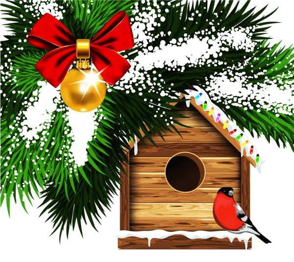 This png image - Transparent Christmas Bird House PNG Clipart, is available for free download