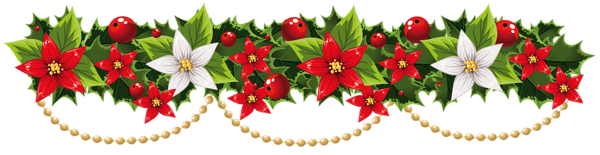 This png image - Transparent Christmas Mistletoe Garland with Pearls PNG Clipart, is available for free download