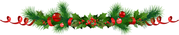 This png image - Transparent Christmas Pine Garland with Mistletoe Clipart, is available for free download