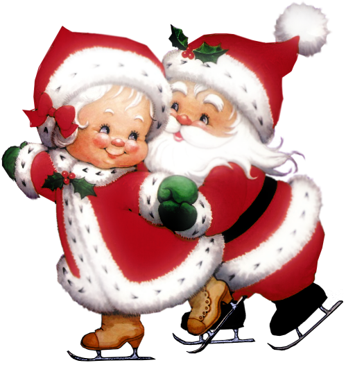 This png image - Transparent Cute Mrs Claus and Mr Claus PNG Clipart, is available for free download