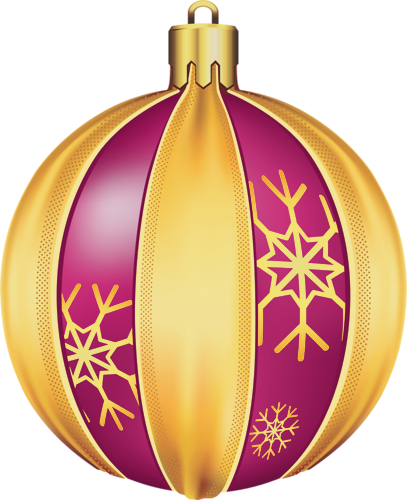 This png image - Transparent Gold and Pink Christmas Ball Clipart Picture, is available for free download