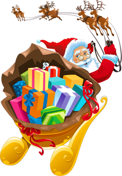 صور سانتا كلوز - صفحة 7 Transparent_Santa_Claus-with_Sled