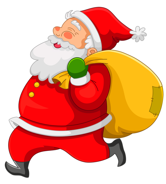 This png image - Transparent Santa with Yellow Bag PNG Clipart, is available for free download