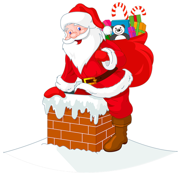 This png image - Transparent Santawith Chimney Cipart, is available for free download