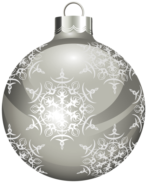 This png image - Transparent Silver Christmas Ball Clipart, is available for free download