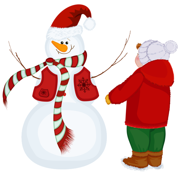 This png image - Transparent Snowman and Kid PNG Clipart, is available for free download