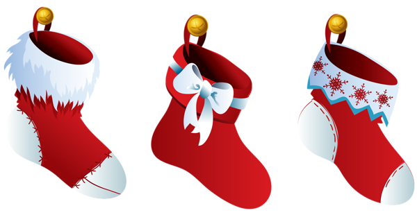 This png image - Transparent Three Christmas Stockings, is available for free download