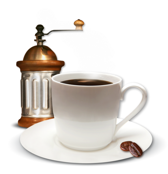 This png image - Cup of Coffee and Coffee Mill PNG Clipart Picture, is available for free download