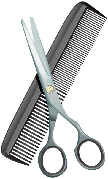 This png image - Comb and Scissors PNG Clip Art Image, is available for free download
