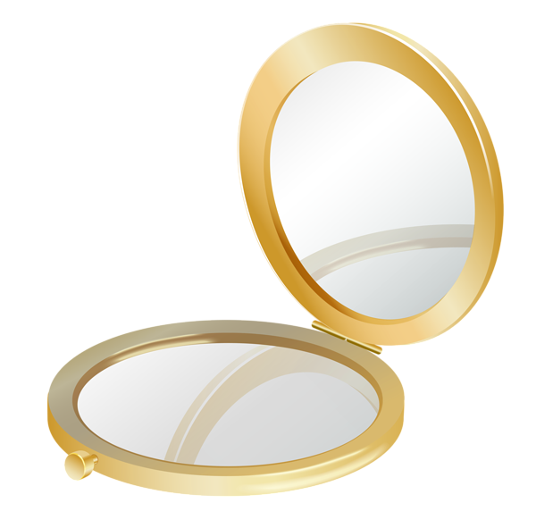 This png image - Gold Compact Mirror PNG Clipart Picture, is available for free download