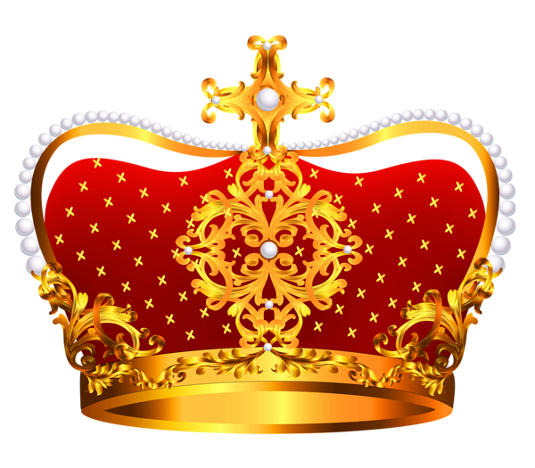 This png image - Gold and Red Crown with Pearls PNG Clipart, is available for free download