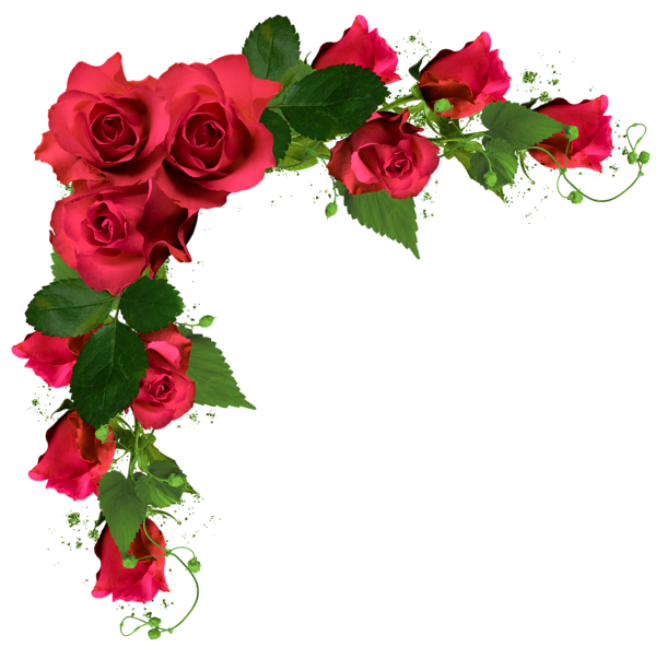 This png image - Beautiful Decor with Roses PNG Clipart Picture, is available for free download