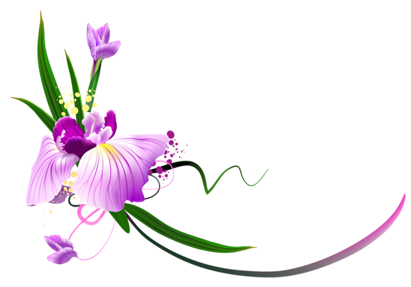 This png image - Beautiful Purple Floral Decor PNG Clipart, is available for free download