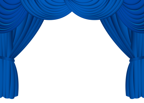 This png image - Blue Curtains PNG Transparent Clipart, is available for free download