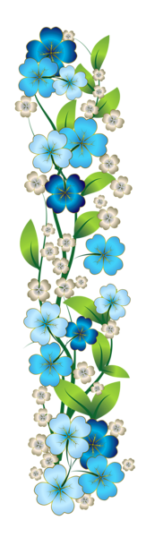 Flores hermosas y otras imagenes en PNG Blue_Flower_Decor_PNG_Clipart