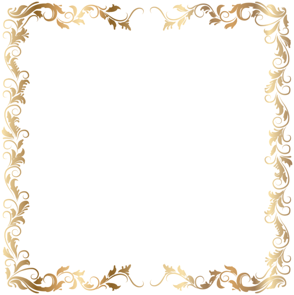 Border Deco Frame Gold Transparent PNG Image | Gallery ...