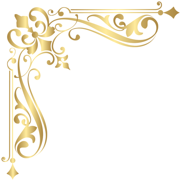 This png image - Corner Gold PNG Clipart Image, is available for free download
