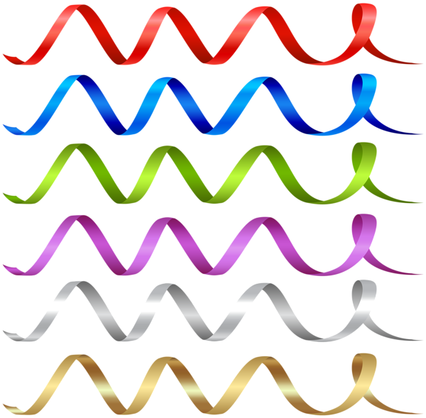 This png image - Curly Ribbons Set PNG Clip Art Image, is available for free download