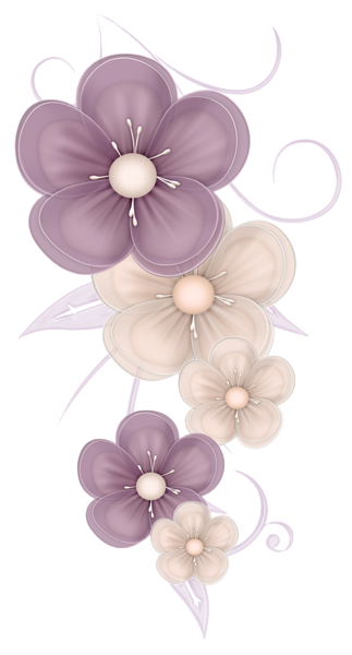 This png image - Cute Flowers Decor PNG Clipart Picture, is available for free download