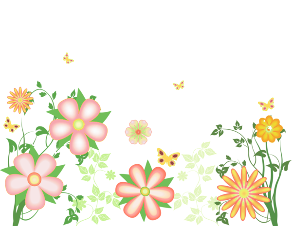 This png image - Decorative Flowers Free Transparent Clipart, is available for free download